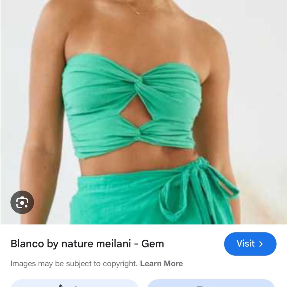 Blanco by nature small crop top green
